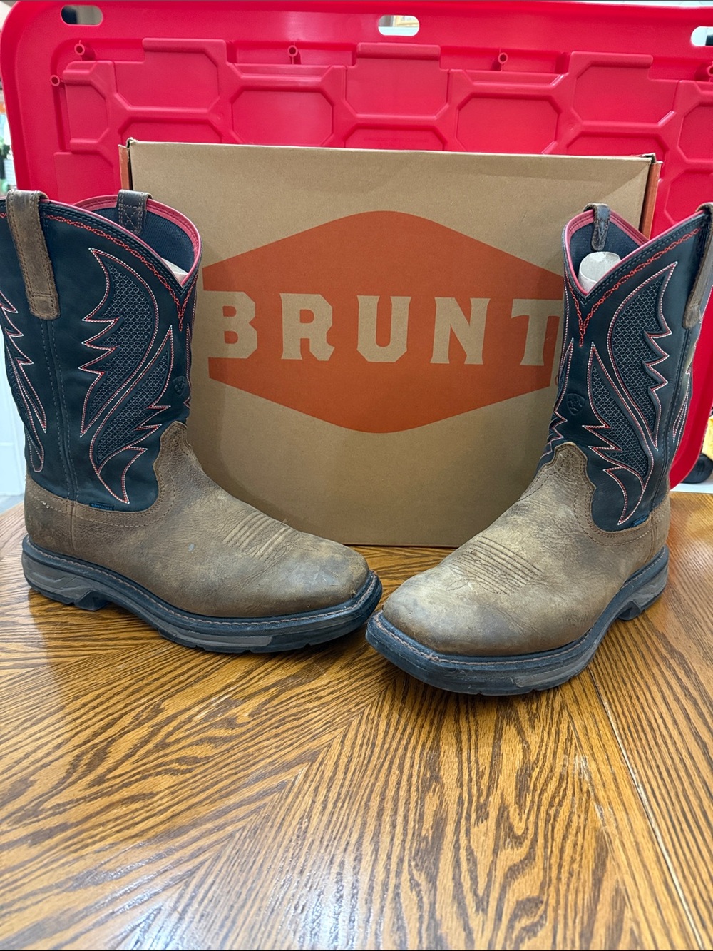Brunt Men’s Vastbinder 10” Welted Comp Toe Brown/Tan Work Boots Sz 11